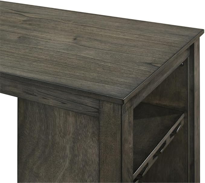 New Classic Furniture Churon 3-Piece Gathering Bar Table with Two Stools, Grey