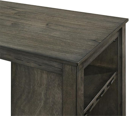 New Classic Furniture Churon 3-Piece Gathering Bar Table with Two Stools, Grey