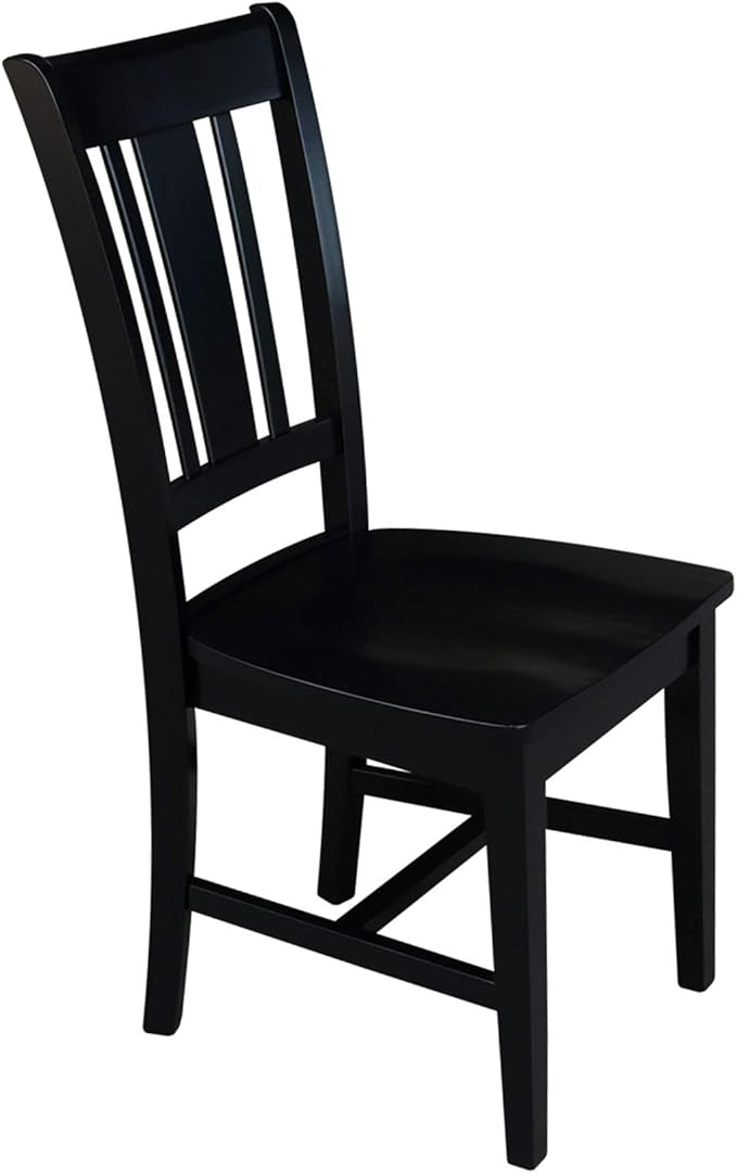 International Concepts San Remo Splat Back Chair, Black
