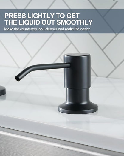 WOWOW Kitchen Faucet with Pull Down Sprayer, Matte Black Kitchen Faucet with Sprayer, Stainless Steel High Arc Single Handle Pull Down 3 Hole Black Bar Sink Faucet Kitchen for Rv Sink Faucets Kitchen