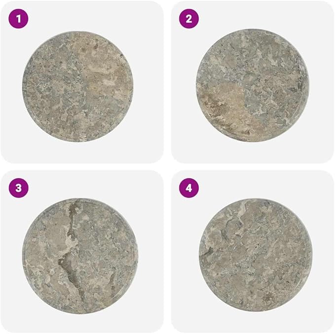 Gray 15.7 x 1 in Marble Table Top for Coffee Table Solid Surface Replacement Countertop for Dining Room Patio Modern Look Easy to Clean