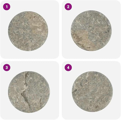Gray 15.7 x 1 in Marble Table Top for Coffee Table Solid Surface Replacement Countertop for Dining Room Patio Modern Look Easy to Clean
