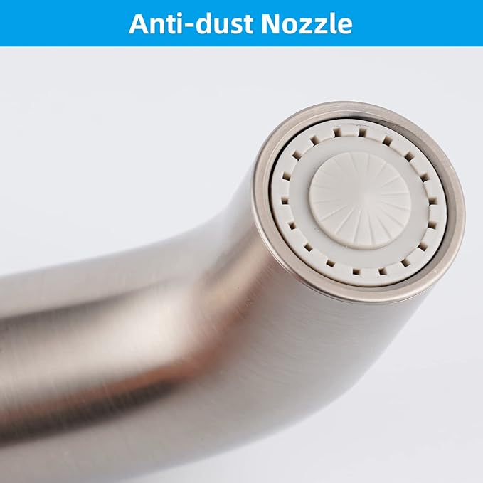 Universal Sink Sprayer Attachment for Faucet, Kitchen Side Sprayer Head Compatible with Delta, Moen, Kohler and Other OEM Brands Pull Out Spray Head, Brushed Nickel, Ergonomic Design
