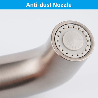 Universal Sink Sprayer Attachment for Faucet, Kitchen Side Sprayer Head Compatible with Delta, Moen, Kohler and Other OEM Brands Pull Out Spray Head, Brushed Nickel, Ergonomic Design