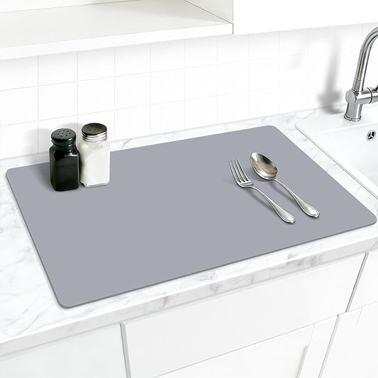 AECHY Silicone Mats for Kitchen Counter 27.5 x 16.5 Inch, 2mm Thick – Multipurpose Silicone Mat Thick Heat Resistant Mat Shipped Rolled Up Kitchen Counter Mat Nonslip Silicone Mats, Dark Gray