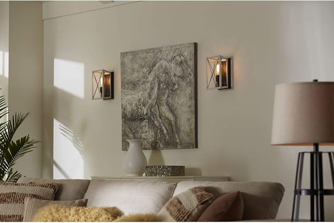 Progress Lighting P710012-143 Briarwood Graphite One-Light Wall Sconce, , Black