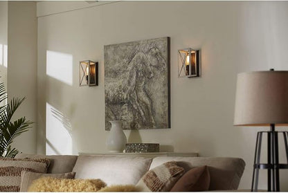 Progress Lighting P710012-143 Briarwood Graphite One-Light Wall Sconce, , Black