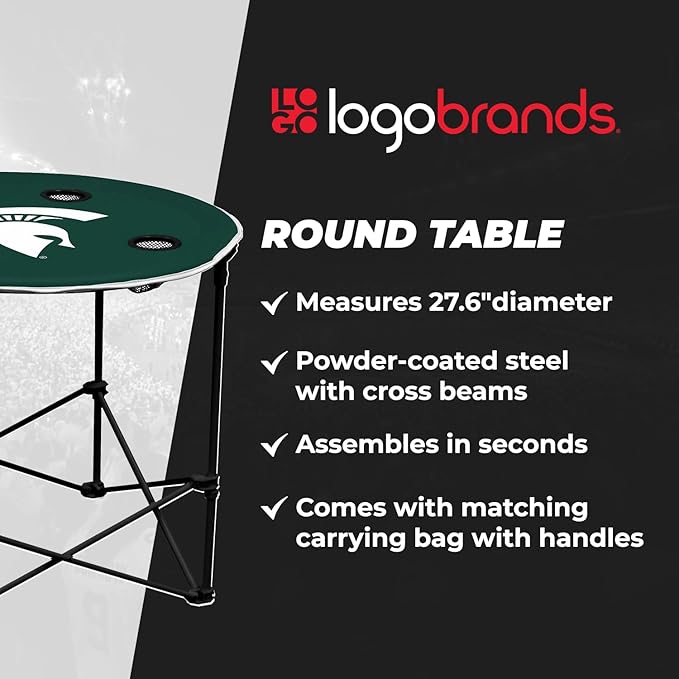 Logo Brands Officially Licensed NCAA Unisex Round Table, One Size, Team Color