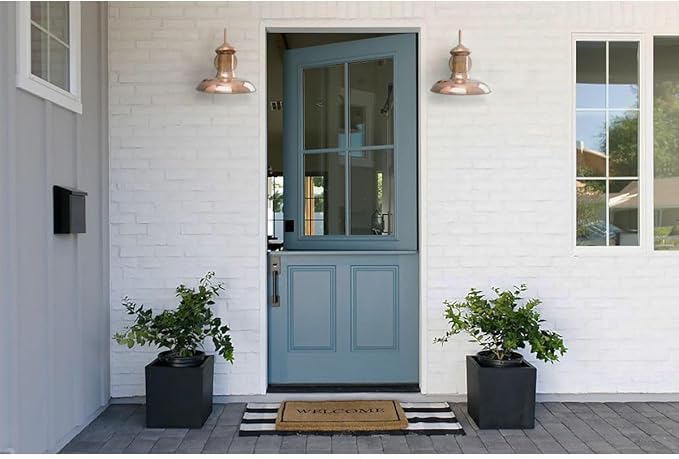 Progress Lighting Brookside Collection 1-Light Outdoor Wall Light, Exterior Wall Lights for Garage Lights, Porch Light, Garages, 12" by 12.375", Copper Finish