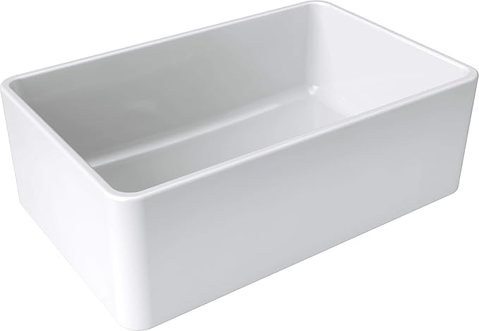 Fine fixtures Sutton Fireclay sink, 30" Apron Front Farmhouse Kitchen Sink. Solid (Not Hollow)