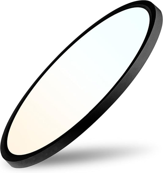 20 Inch 4200LM Large LED Flush Mount Ceiling Light Flixtures - 42W Dimmable & 3000K/4000K/6000K Adjustable, Ultra-Thin Flat Ceiling Fixtures for Living Room,Bedroom, Apartment,Office, Black