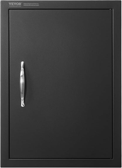 VEVOR Outdoor Kitchen Door - 16W x 22H Inch, Flush Mount, Vertical Wall Door with Handle, for BBQ Island and Grilling Station