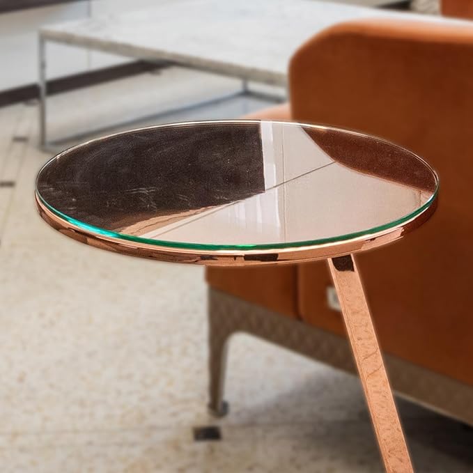 16 Inch Round Tempered Flat Polished Edge Glass Table Top -1/2” Thick Round Glass Table Top–Heavy Duty, Dining, Coffee, and Office Tables by Fab Glass and Mirror