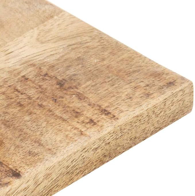 Solid Mango Wood Table Top 35.4 x 27.6 Inch Rectangular Replacement Table Surface for Dining Kitchen Cafe Rustic Industrial Style