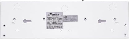 Maxxima 12 in. Hardwired LED Under Cabinet Light - 300 Lumens, 5 CCT, Color Temperature Slide Control, 2700K/3000K/3500K/4000K/5000K, Kitchen and Indoor Lighting Fixture, White, On/Off Switch