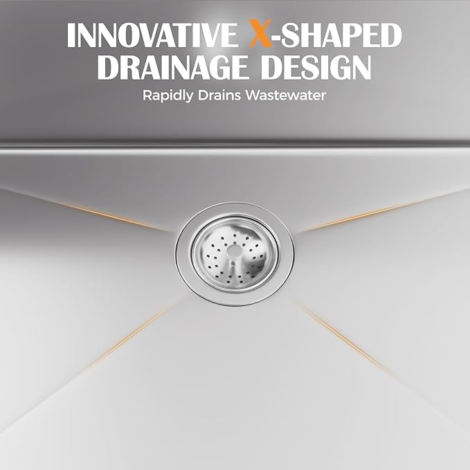 30 Inch Undermount Kitchen Sink - 30x19x9 Kitchen Sinks with Brushed, 18 Gauge 304 Stainless Steel Includes Drain Strainer, Deep Single Bowl Handmade Basin