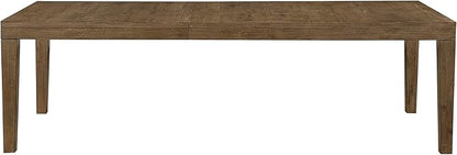 Lexicon 84-102 Inch Extendable Dining Table for 4-8 People, Large Rectangle Wooden Kitchen Table with Self-Storing Extension Leaf Space Saving, for Dining Room, Living Room, Home Office, Brown