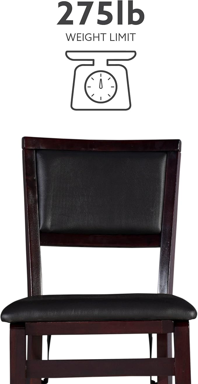 Linon Keira Pad Folding Chair, Set of 2, Engineered Wood