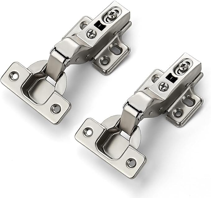 Ravinte 60 Pack 30 Pairs European Kitchen Cabinet Hinges Soft Close Insert Door Heavy-Duty Frameless Adjustable Concealed Cabinet Cup Hinges