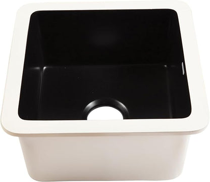 Sinkology Eden Fireclay Undermount Kitchen Sink, Undermount Installation, Surefire Finish (Matte Black, 18")