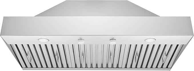 Hauslane Range Hood Insert 36 inch,Stainless Steel Built-In Range Hood with 3-SPEED Dual Control Knobs,Dishwasher-safe baffle filters,GU10 LED bulbs,6" Round Duct for Vented or Ductless