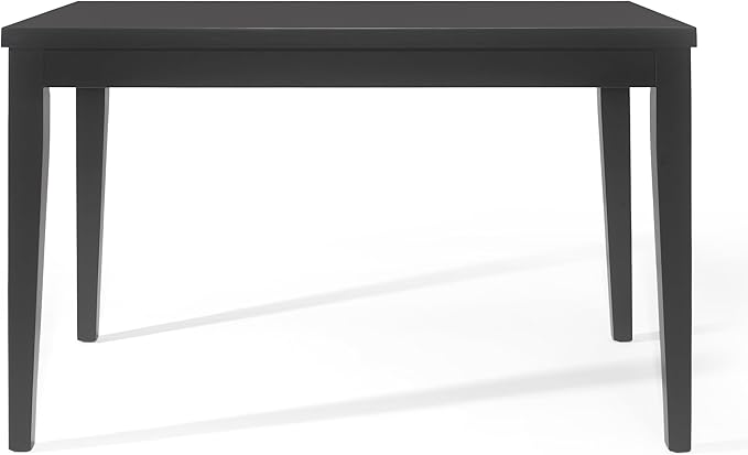 Wood Counter Height Dining Table in Antique Black Finish, Modern Farmhouse Style Kitchen Island Table for Small Spaces, 36 Inch Height Countertop Table with Sturdy Wood Construction