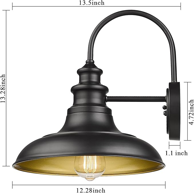 Dusk to Dawn Sensor Outdoor Barn Light Fixtures Outdoor Wall Sconces Farmhouse Wall Mount Lights Exterior Light Fixture Black Finish Industrial Wall Lantern for Porch, Entryways, 4 Pack