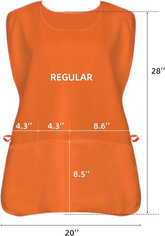 Xeoxarel Unisex Cobbler Apron with 3 Pockets, Adjustable Drawstring Waist, Professional Lightweight for Kitchen Salon Garden