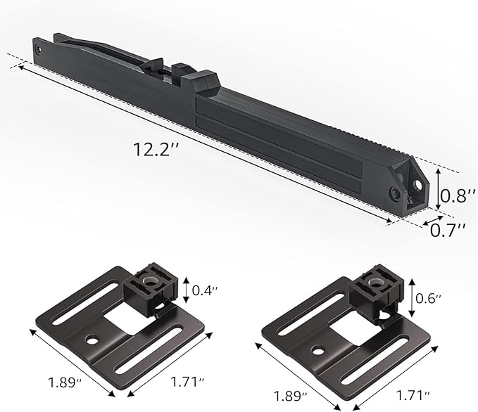 SMARTSTANDARD Barn Door Soft Close Kit, Matching 88-132 Pounds Single Door, Equipped with Spring Buffer Damper, Upgrade Hole-Free Version, 2PCS