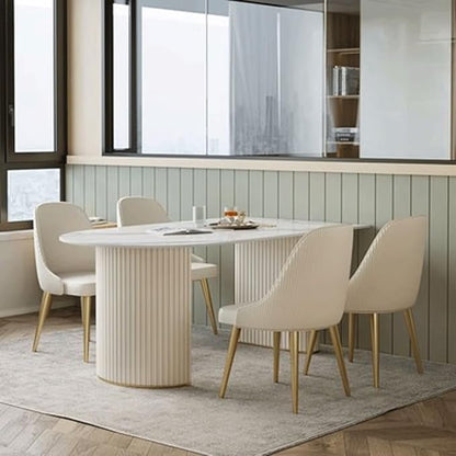 ENGENDER Kitchen Tables Island Dining Table Integrated Nordic Modern Dining Table Rectangular Slate Table Home Living Room Table Dining Table(Size:S:120 * 80 * 75cm)