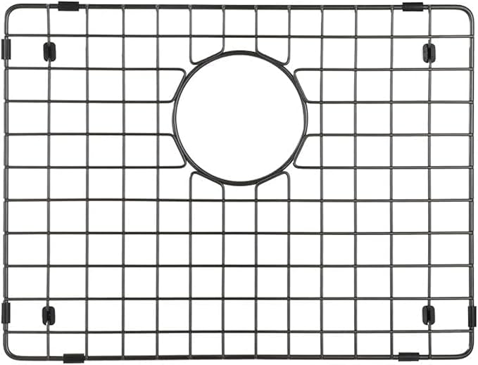 Starstar Sinks Protector Matte Black 304 Stainless Steel Kitchen Sink Bottom Grid, Rack (18 L x 15 W)