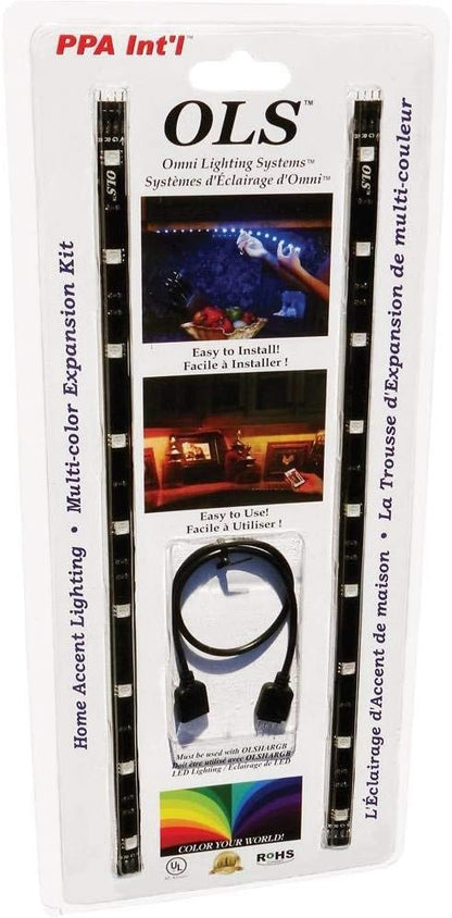 PPA OLSHARGB2 Home Accent LED Strips with 1 Foot Extension, Multi Color