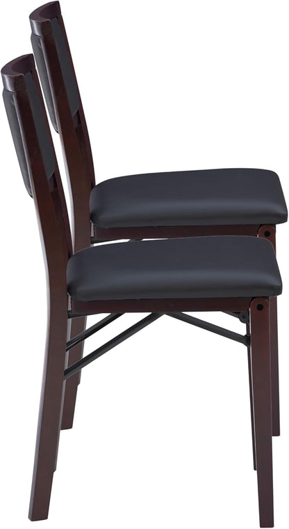 Linon Keira Pad Folding Chair, Set of 2, Engineered Wood
