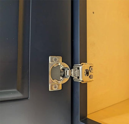 Soft Close 1-1/4" Overlay Cabinet Hinge Cabinet Kitchen Hardware Kitchen Cabinet Door Hinges with Screws 105 Degree 6 Ways 3 Cam Adjustment