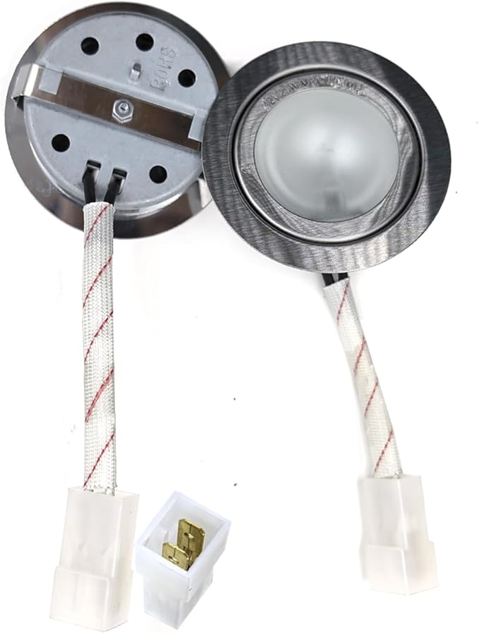 2Pc AC 12V 3000K Home Range Hood Accessories Recessed Round LED Lighting 12V Warm Light(Plug DJ612)