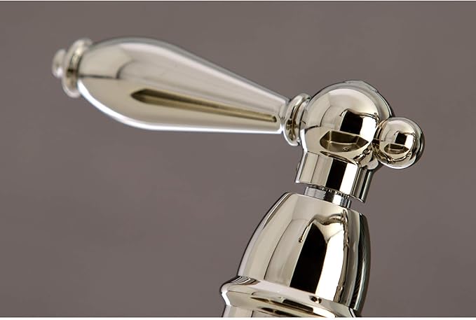 Kingston Brass KS3276ALBS Restoration Bridge Kitchen Faucet, Polished Nickel, 13.06 x 14.06 x 9.44