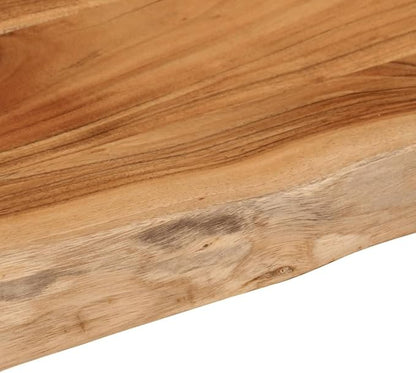 Solid Acacia Wood Live Edge Shelf Wall Mounted for Decorative Items with Shelf Supporting 165.3 lbs, Rustic Wall for Living Room, Brown Acacia Wood 15.7 x 11.8 x 1.0 Inches