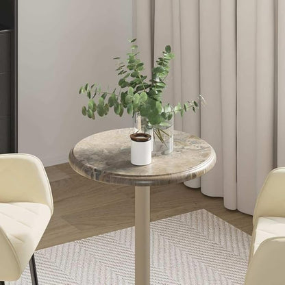 Gray 15.7 x 1 in Marble Table Top for Coffee Table Solid Surface Replacement Countertop for Dining Room Patio Modern Look Easy to Clean