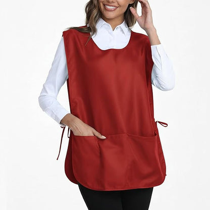 Xeoxarel Unisex Cobbler Apron with 3 Pockets, Adjustable Drawstring Waist, Professional Lightweight for Kitchen Salon Garden