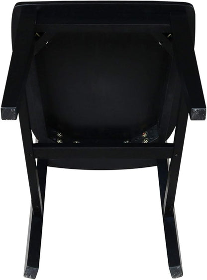 International Concepts San Remo Splat Back Chair, Black