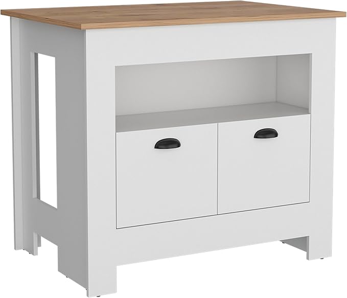 GOWE Arlet Kitchen Island Two Door Cabinet and Shelf