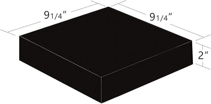 WELLAND 9 1/4 inch Black Mission Floating Shelves for Wall, Bathroom Wall Mount Shelves, Wood Modern Display Shelves, Book Shelves,for Bedroom,Living Room and Kitchen