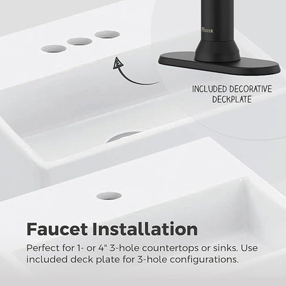 Pfister Capistrano Single Control Lavatory Faucet in Matte Black and Brushed Gold