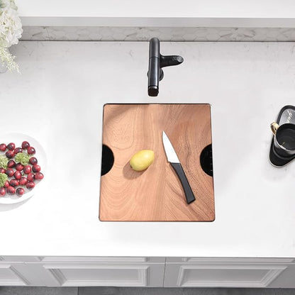 Black Undermount Bar Sink, 12 x 15 Inch Black Stainless Steel Undermount Small Basin Wet Bar Single Bowl RV Kitchen Sink with Cutting Board