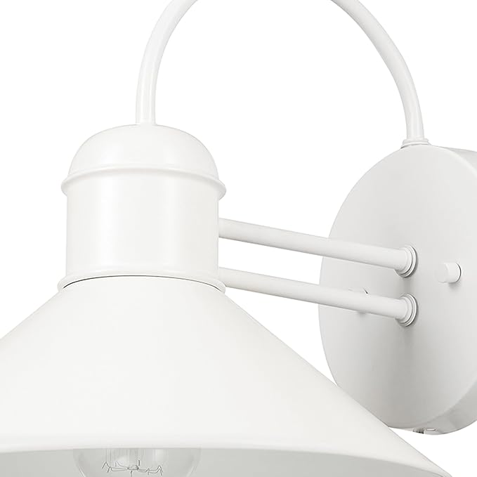 Globe Electric 44388 Novogratz x Globe Maxwell 11" Outdoor Wall Sconce, Matte White
