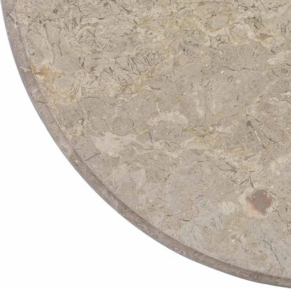 Gray Marble Table Top 23.6 inch Round Polished Dining Room Coffee Countertop for Indoor Outdoor Patio RV Replacement Tabletop