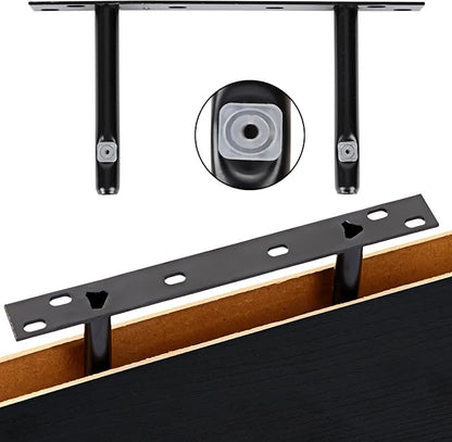 Fixwal Black Shelves, 15.8in Floating Shelves, Farmhouse Shelf Wall Decor for Bathroom, Bedroom, Living and Kitchen Set of 6
