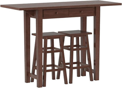 Winsome Mercer Double Drop Leaf Table with 2 Stools