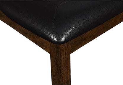 New Classic Furniture Gia 3-Piece Drop Leaf Dining Table Set with 2 Chairs, 42-Inch, Brown