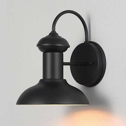 GLOBE Electric 44862 Martes 1-Light Outdoor Indoor Wall Sconce, Matte Black